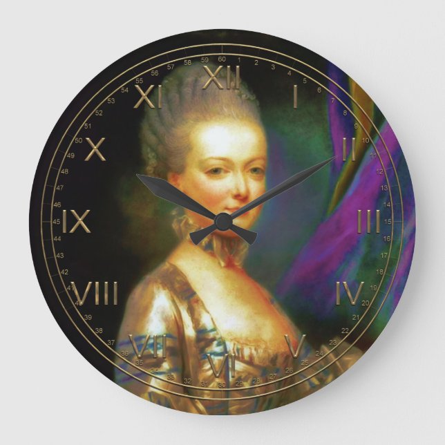 Dauphin-französisches Barock Große Wanduhr (Vorderseite)