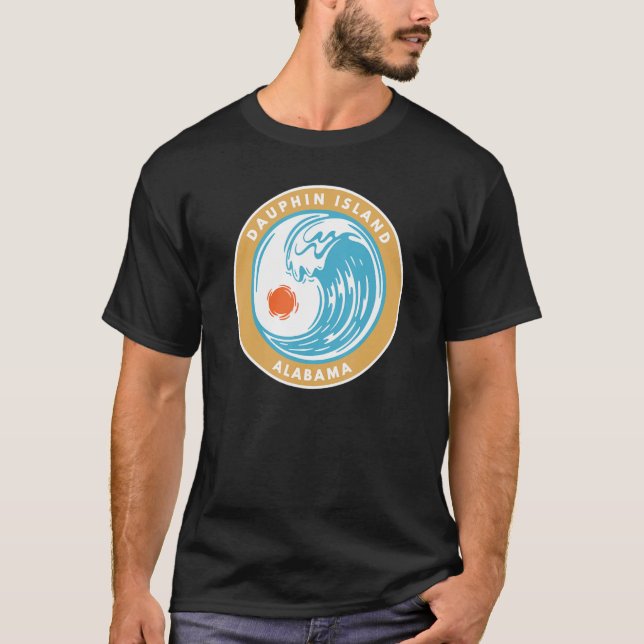 Dauphin Island Alabama Al Beach Wave Vacatio T-Shirt (Vorderseite)
