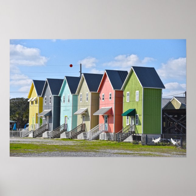 Dauphin Island, Alabama, Häuser Poster (Vorne)