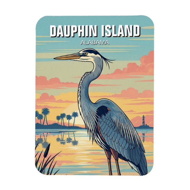 Dauphin Island Alabama Reise Magnet (Vertikal)