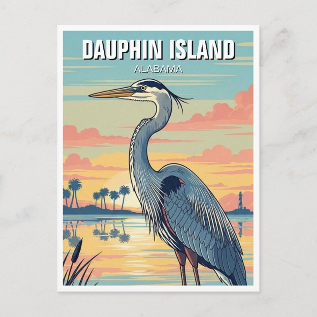 Dauphin Island Alabama Travel Postkarte (Vorderseite)