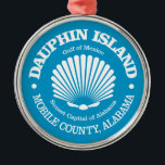 Dauphin Island (Muschel) Ornament Aus Metall<br><div class="desc">Dauphin Island,  Alabama.</div>