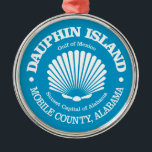 Dauphin Island (Muschel) Ornament Aus Metall<br><div class="desc">Dauphin Island,  Alabama.</div>