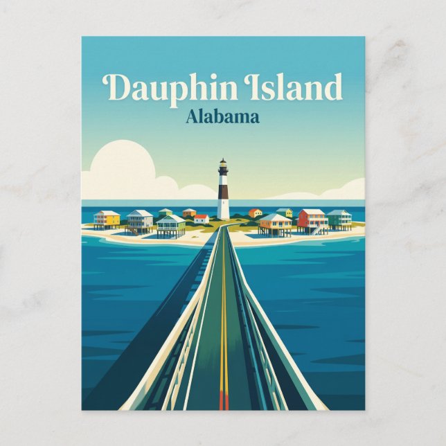 Dauphin Island USA Postkarte (Vorderseite)