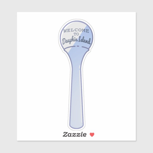 Dauphin Island Wasserturm Aufkleber (Blatt)