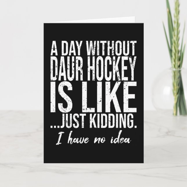Daur Hockey lustiges Sportgeschenk Karte (Vorderseite)