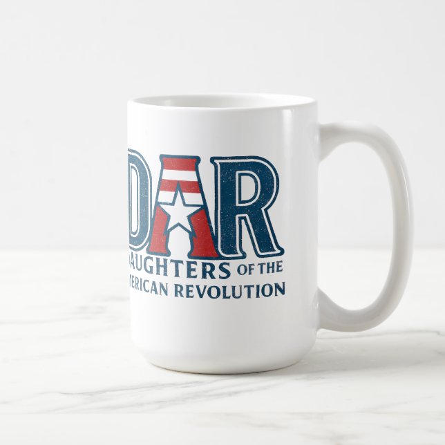 Dauters American Revolution Vintage Logo-Geschicht Kaffeetasse (Rechts)