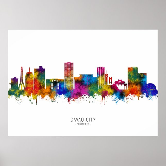 Davao City Philippines Skyline Poster (Vorne)