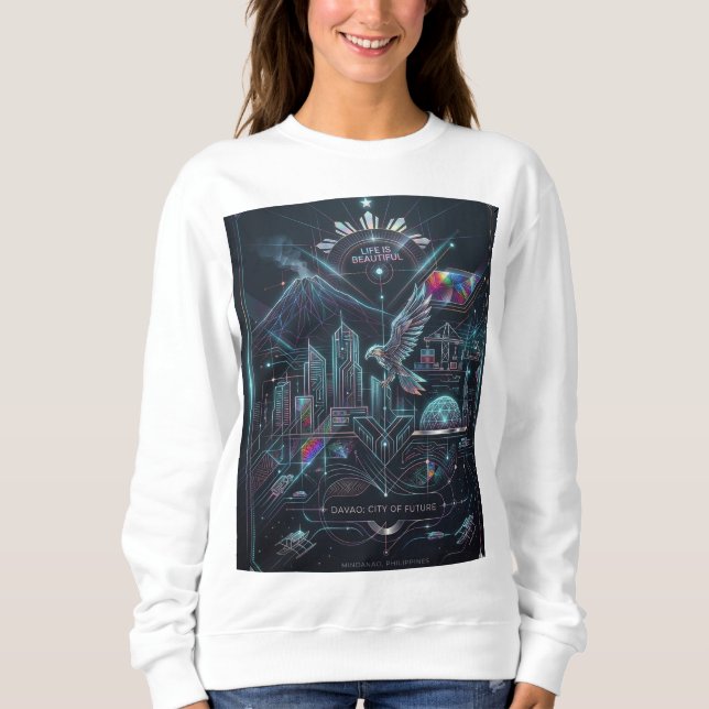Davao: Stadt der Zukunft Sweatshirt (Vorderseite)