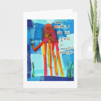 Dave genießt einen Gin Tonic Karte