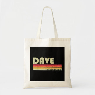 DAVE Geschenkname Personalisiert Funny Retro Vinta Tragetasche