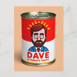 Dave in tomato sauce postkarte