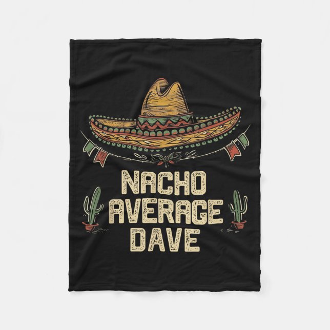 Dave - Lustiger Cinco De Mayo Sombrero Party Vater Fleecedecke (Vorderseite)