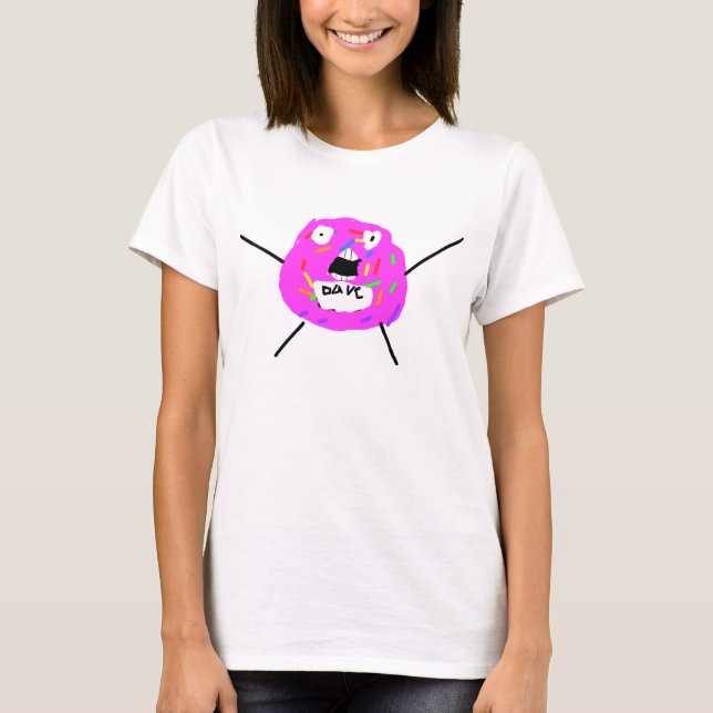 Dave the Donut - mit Namensschild T-Shirt (Vorderseite)