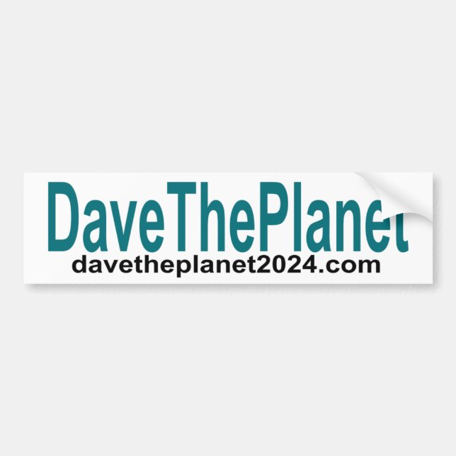 Dave the Planet Autoaufkleber (Vorne)