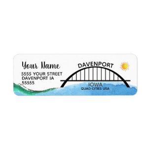 Davenport Iowa Address Labels