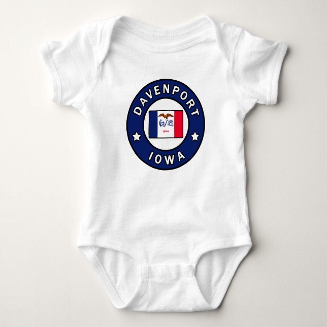 Davenport Iowa Baby Strampler (Vorderseite)