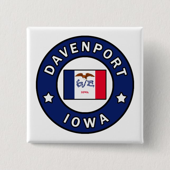 Davenport Iowa Button (Vorderseite)
