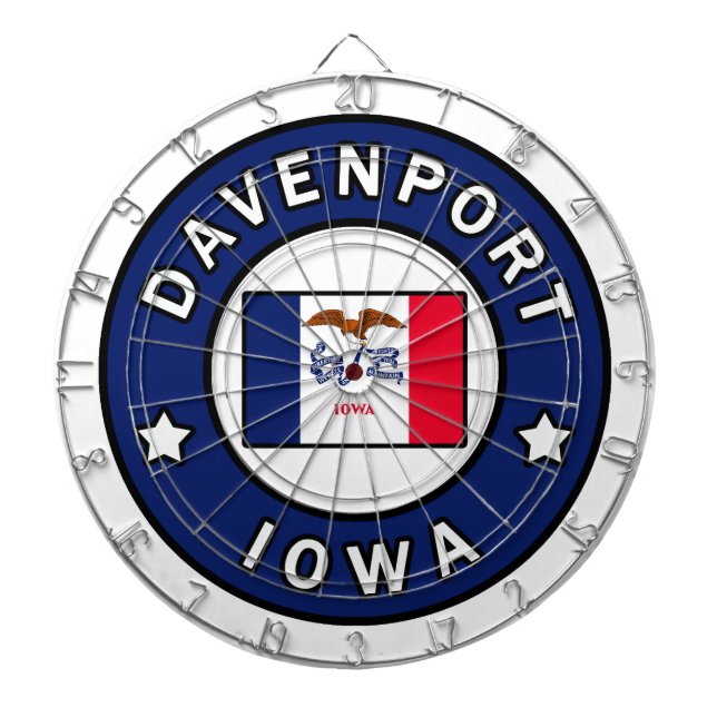 Davenport Iowa Dartscheibe (vorne)