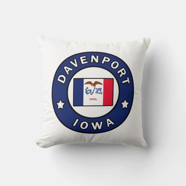 Davenport Iowa Kissen (Vorderseite)