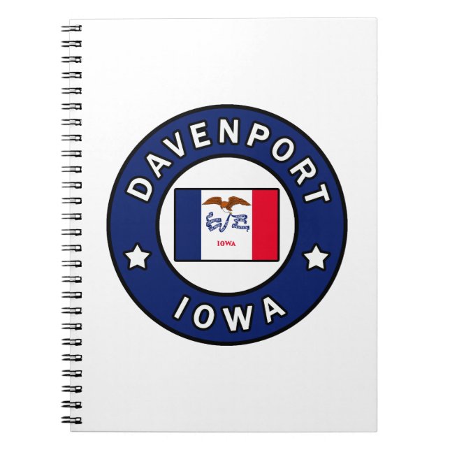 Davenport Iowa Notizblock (Vorderseite)