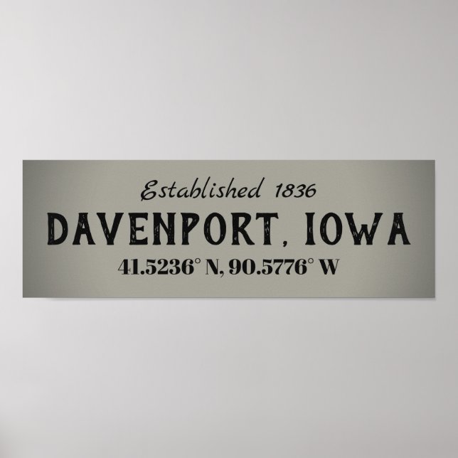 Davenport, Iowa Poster (Vorne)