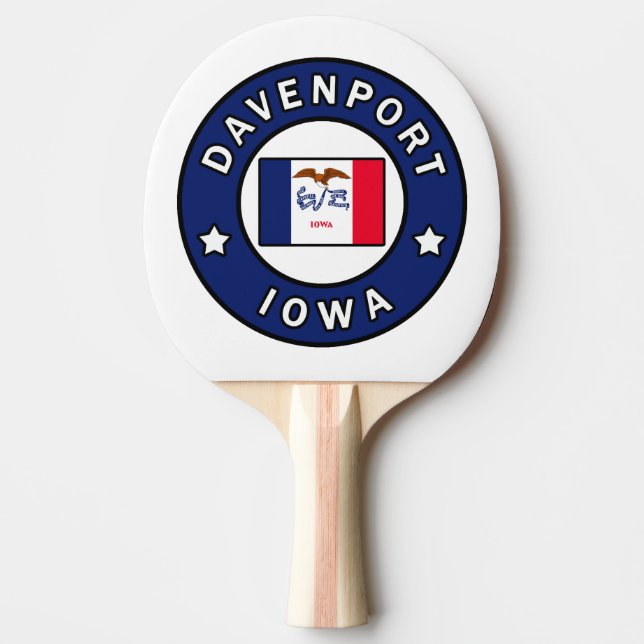 Davenport Iowa Tischtennis Schläger (Vorderseite)