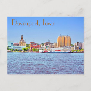 Davenport, Iowa, USA Postkarte