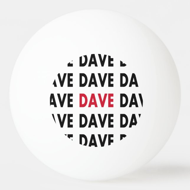Daves Ping-Pong-Ball-Vorlage Tischtennisball (Vorderseite)