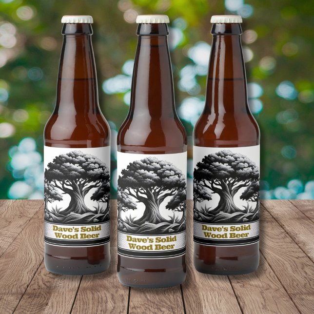 Dave's Solid Wood Beer Label Bierflaschenetikett (Von Creator hochgeladen)