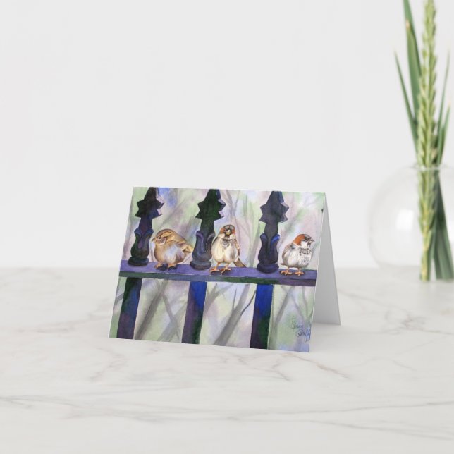 Daves Spatzen-Anmerkungs-Karte Karte (Vorderseite)