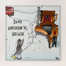 David Anderson vs. Goliath 20 x 20 Jigsaw Puzzle