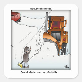 David Anderson vs. Goliath Quadratischer Aufkleber