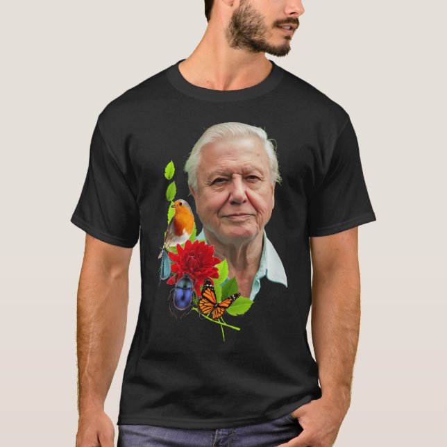 David Attenborough T-Shirt (Vorderseite)