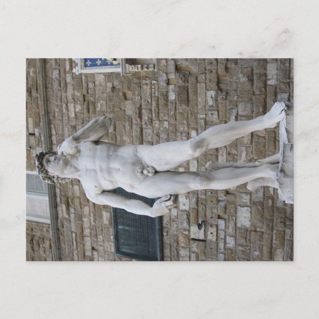 David auf der Piazza della Signoria, Florenz Postkarte (Vorderseite)