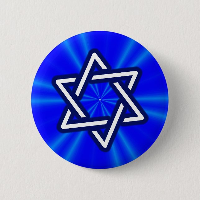David (blau) Star Button (Vorderseite)