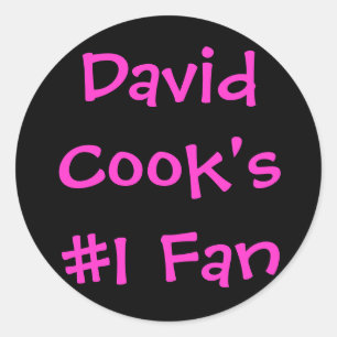 David Cook's #1 Fan Runder Aufkleber