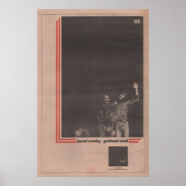 david CROSBY, graham NASH Poster - 1972 original (Vorne)