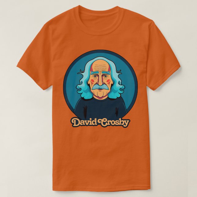 David Crosby Retro Original Fan Design T-Shirt (Design vorne)