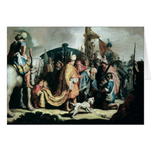 David, der den Kopf von Goliath König Saul