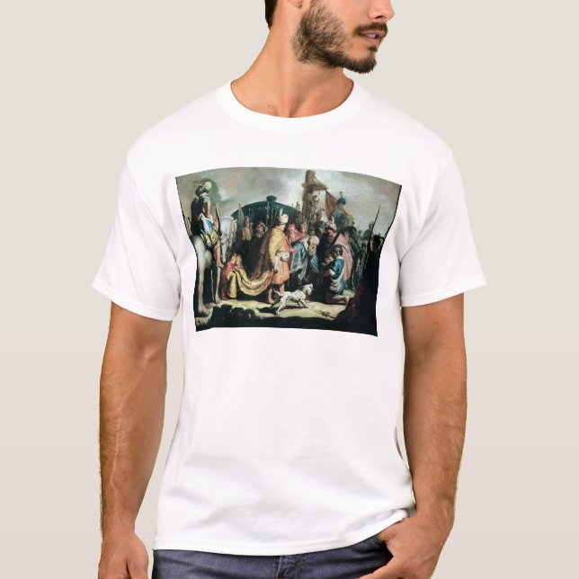 David, der den Kopf von Goliath König Saul T-Shirt (Vorderseite)