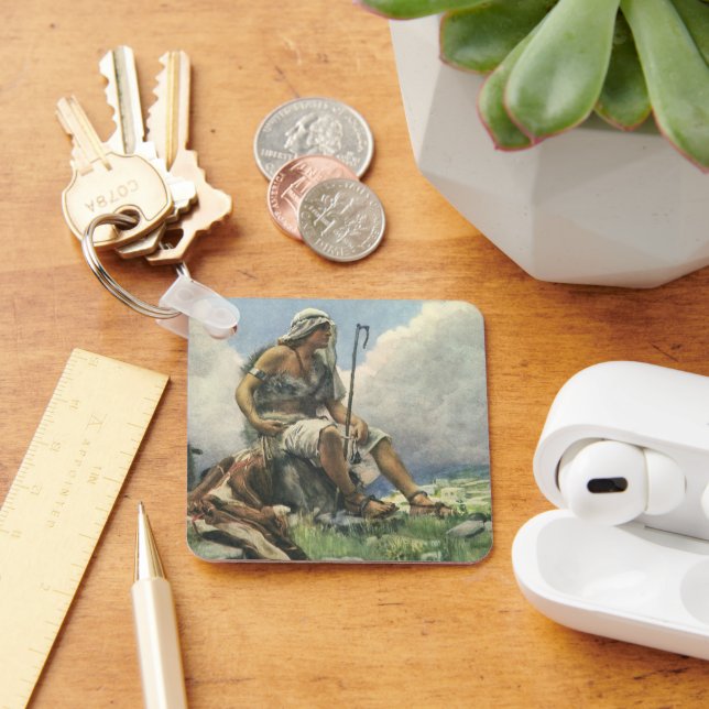 David der Hirte durch Copping, Vintage Religion Schlüsselanhänger (Schreibtisch)