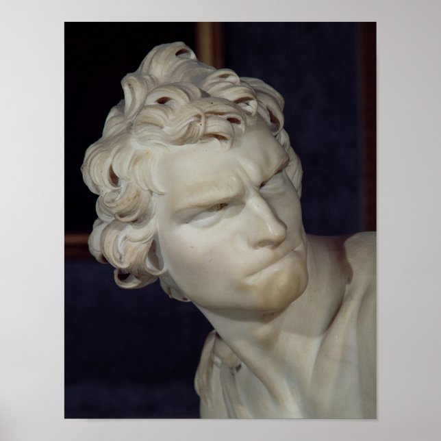 David, Detail des Kopfes, 1623-23 Poster (Vorne)