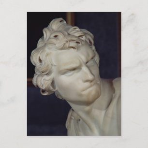 David, Detail des Kopfes, 1623-23 Postkarte