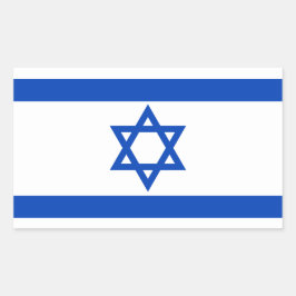 David-Flaggenstern Rechteckiger Aufkleber