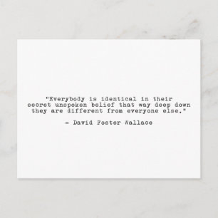 David Foster Wallace Individualquote Postkarte
