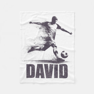 David Fußball Jungen Personalisierter Vorname Davi Fleecedecke