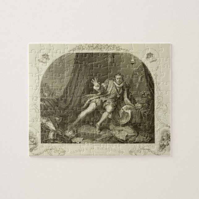 David Garrick (1717-79) als Richard III, Tat V Puzzle (Horizontal)