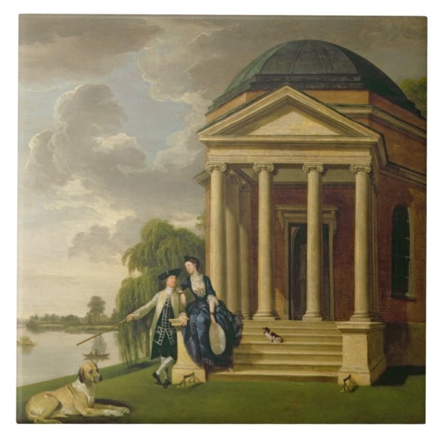David Garrick (1717-79) und seine Ehefrau durch Fliese (Vorderseite)