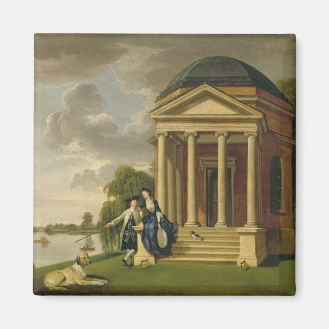 David Garrick (1717-79) und seine Ehefrau durch se Magnet (Vorne)